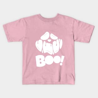 Groovy Ghost Spooky Season | Boo Horror Face Happy Halloween Kids T-Shirt